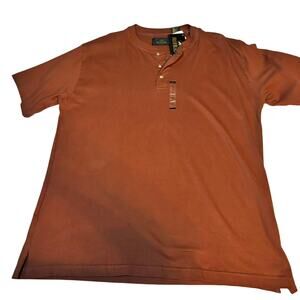 NWT Redhead Orange Rust Three Button T Shirt Size XL